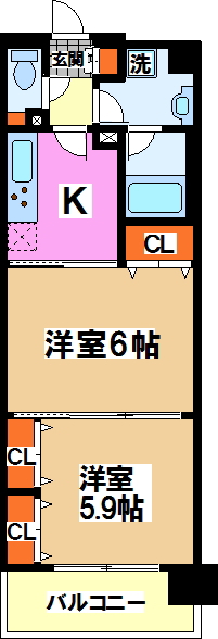 CASADE笹塚(カサド笹塚） 間取り図