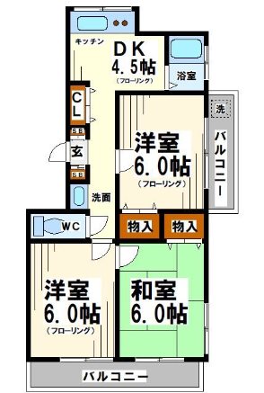 ハウス石川   間取り