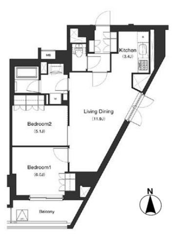 プライムアーバン笹塚 間取り図