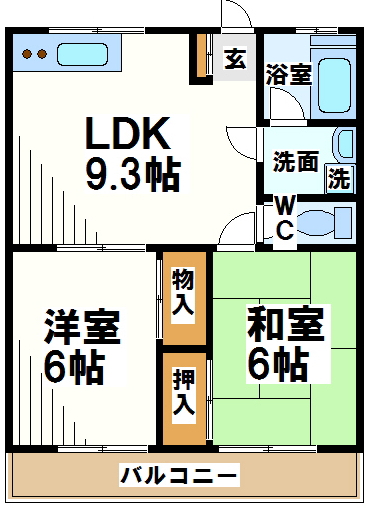 コーポ恩田  間取り