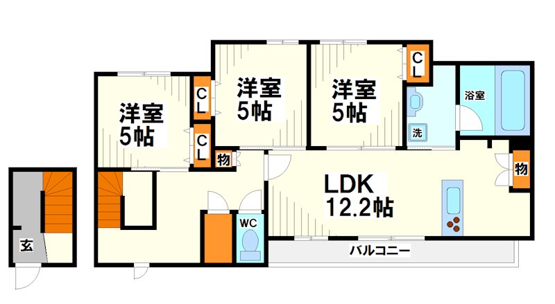 カロリナ 間取り図