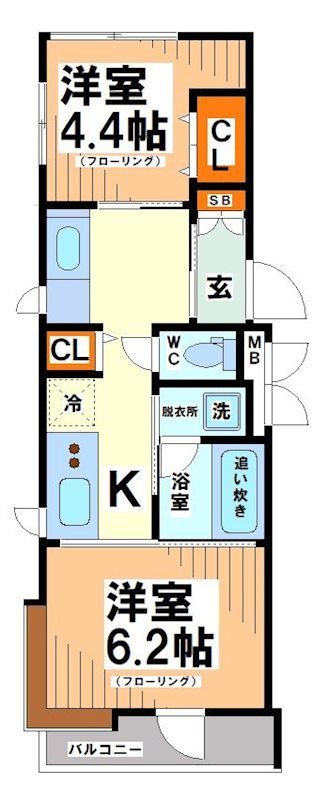 クーカイテラス代田橋 間取り図