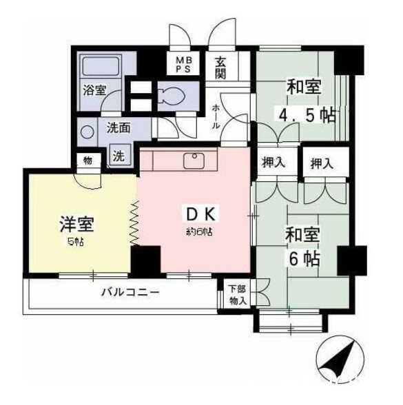 ライオンズマンション調布南  間取り図