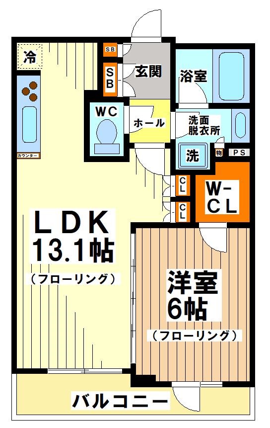 パークアクシス幡ヶ谷 間取り図