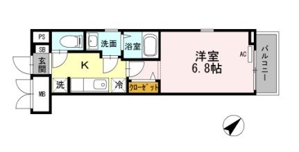 カーサフェリーチェ西原  間取り図