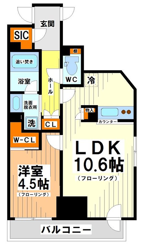 レジディア笹塚Ⅲ 間取り図