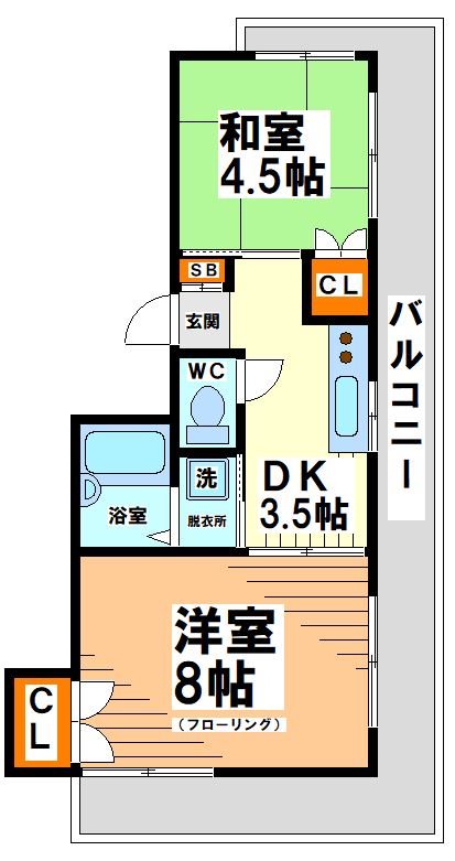 ベルコート代々木上原B 間取り図