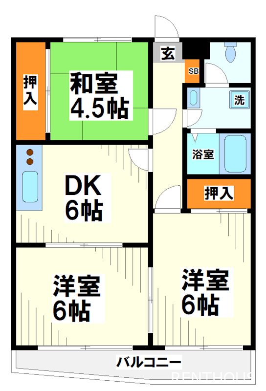 ニューハイムタヒラ 間取り図