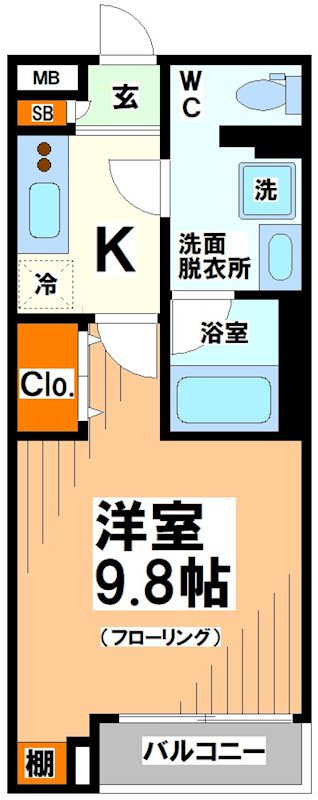 プレールドゥーク渋谷幡ヶ谷Ⅱ 間取り図