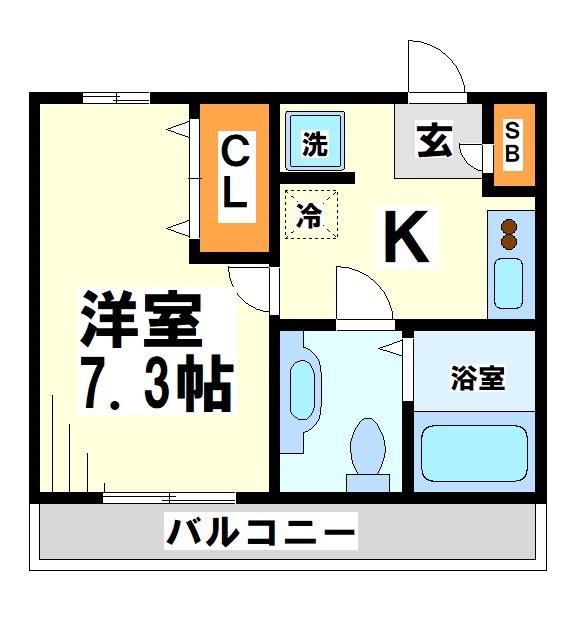 マメゾン飛田給  間取り図