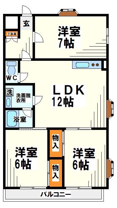 スペーシア調布 間取り図