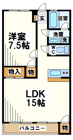 山和ハイツ1   間取り図