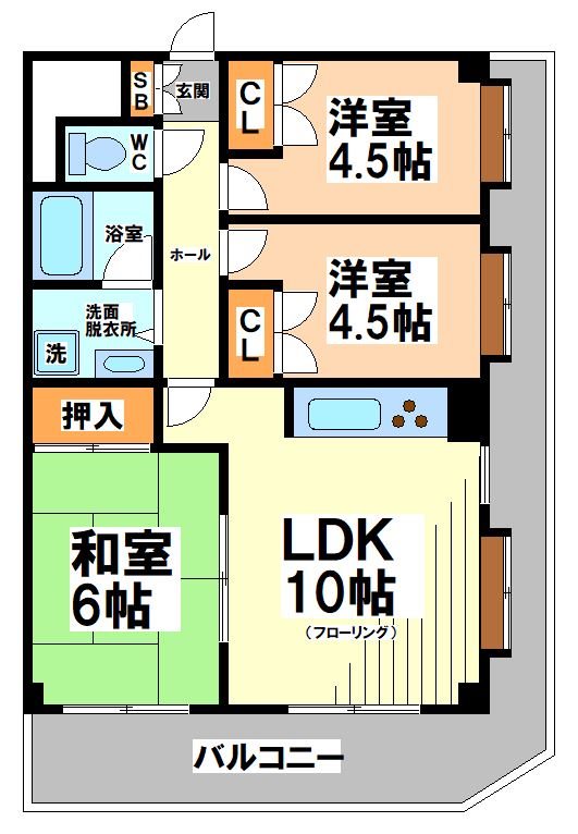 アクトピア方南町Ⅱ 間取り図