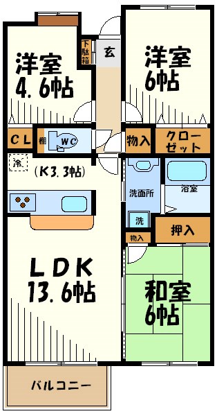 オークヴィレッジ調布    間取り