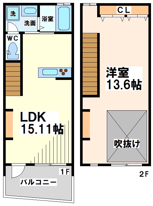 0002号室 間取り