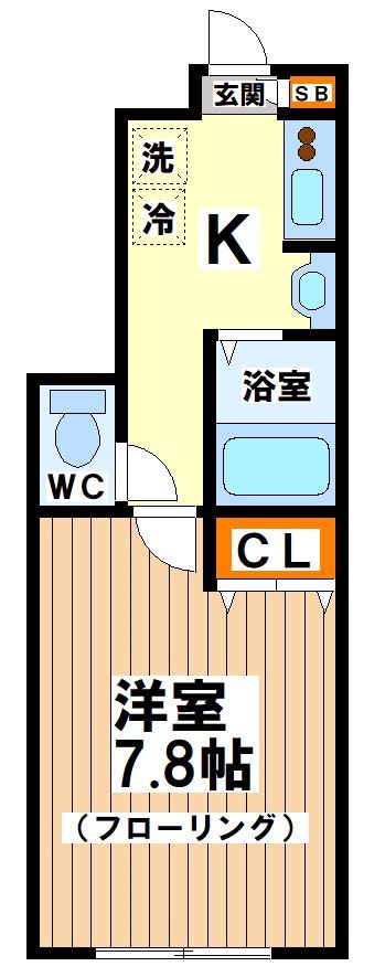 原町アパートメントB棟 間取り図