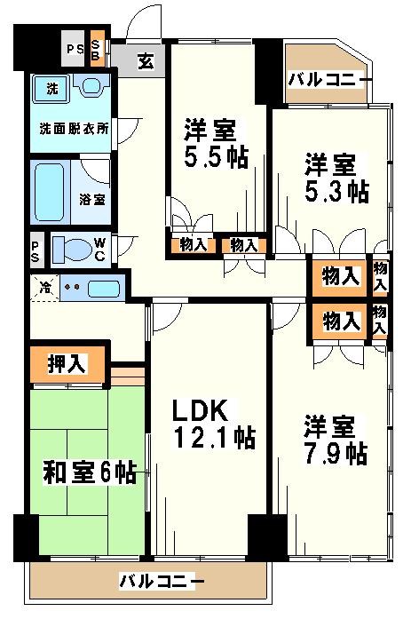 グランドール武戸野  間取り