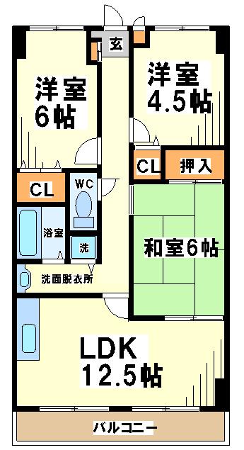 エスポワール西調布    間取り図