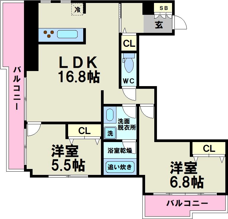 クレストコート  間取り図