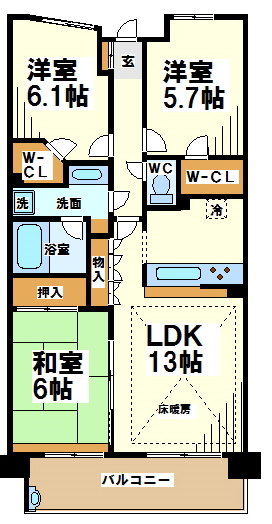 レクセルガーデン調布   間取り