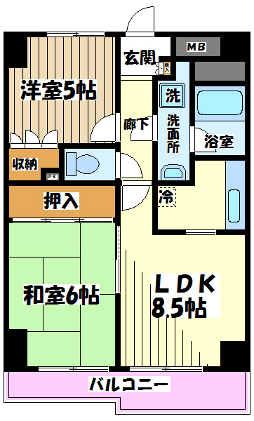 アヴェニュー桜上水 間取り図