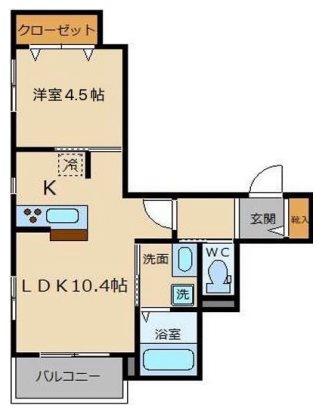 エルミタージュ武蔵野 間取り図