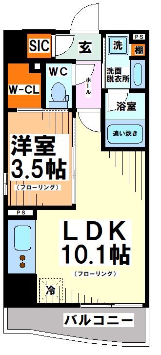 プラウドフラット渋谷笹塚 間取り