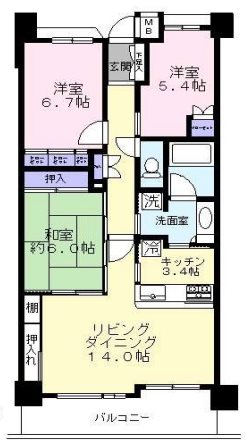 パークホームズ調布飛田給ステーションアリーナ   間取り