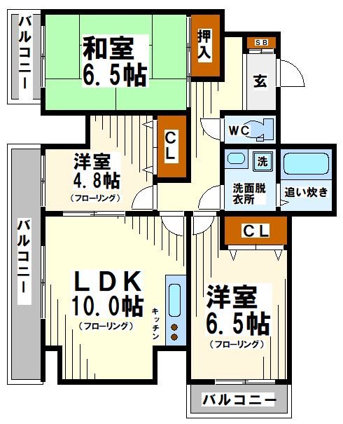 キャロット廻沢 間取り