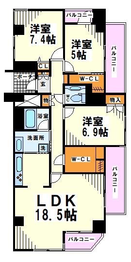 デュオ府中   間取り