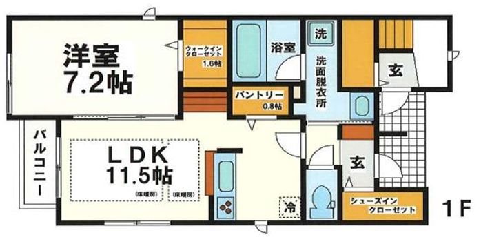 （仮称）鈴木様邸新築テラスハウス B棟 -弊社管理物件- 間取り