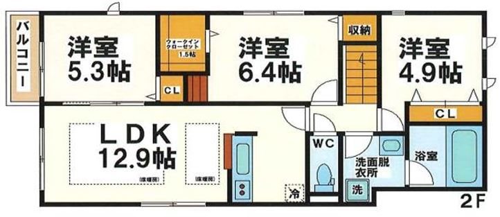 （仮称）鈴木様邸新築テラスハウス C棟 -弊社管理物件- 間取り