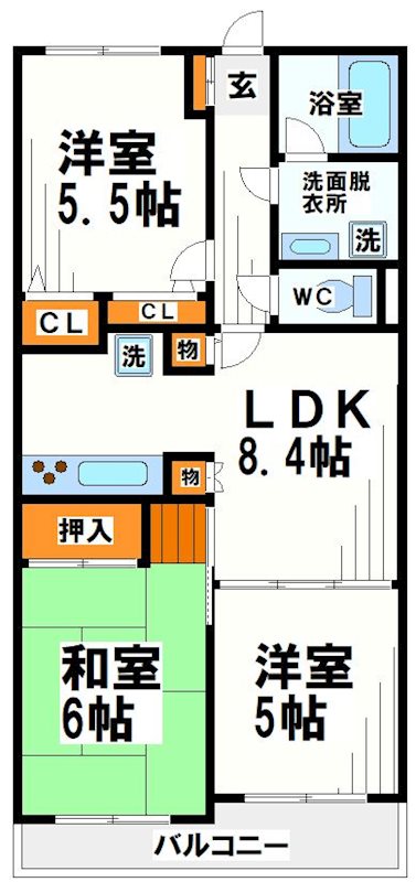 グランディつつじ 間取り図