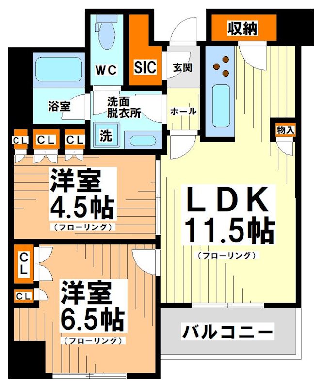 パークリュクス初台  間取り