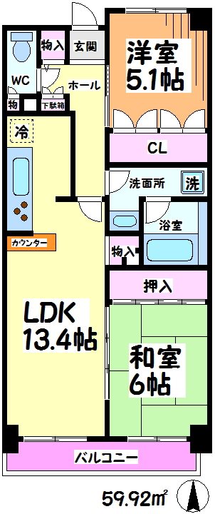 アミ浜田山 間取り