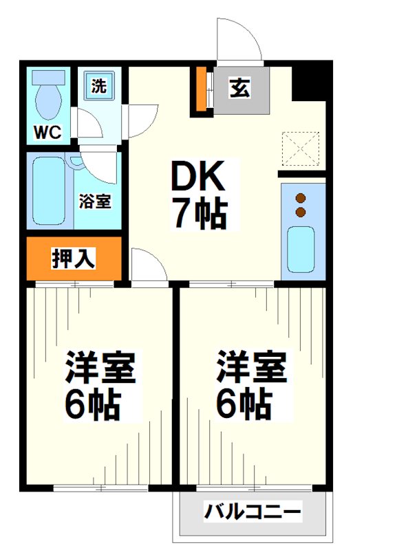 武蔵ハイツ1   間取り