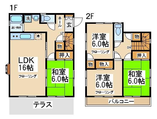 柴崎貸家B 間取り