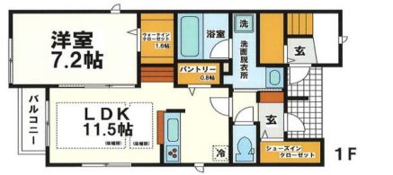 鈴木様邸B棟 　弊社管理物件 間取り