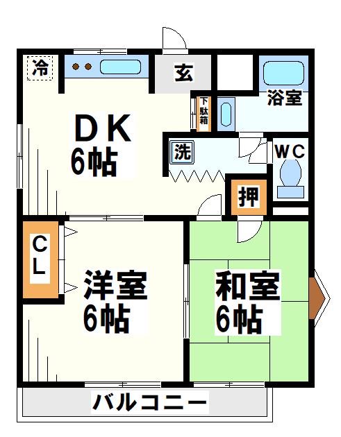 内田マンションⅠ  間取り