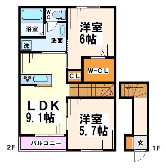 フリュイ白糸台    間取り