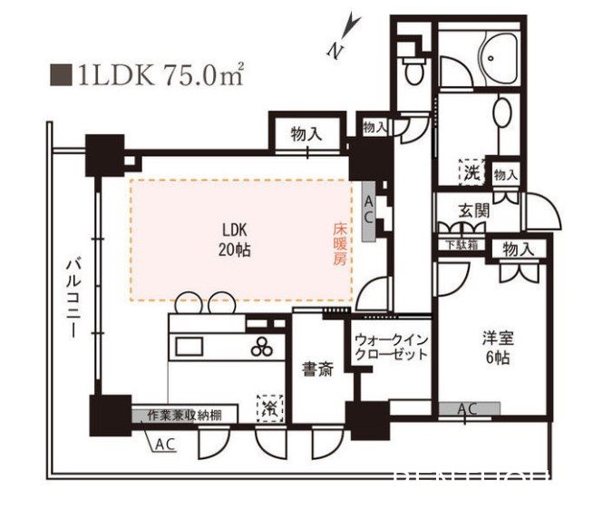 グランタワー調布　国領ルパサージュ 間取り