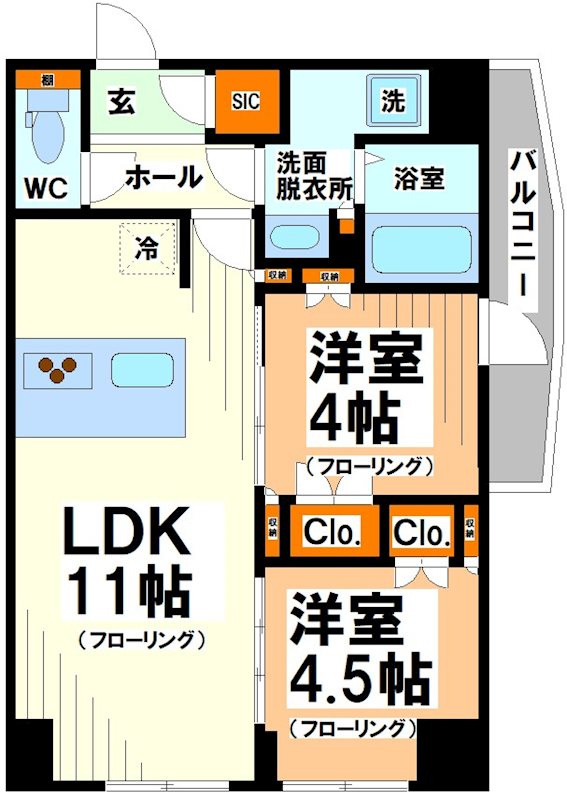 クレストコート渋谷笹塚 間取り