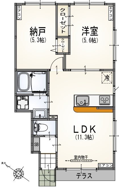 アルマコート千歳烏山 103号室 間取り