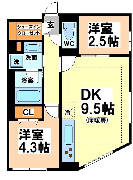 コスモグラシア中野南台 間取り