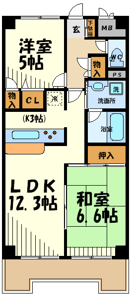 アルテサーノ調布  間取り