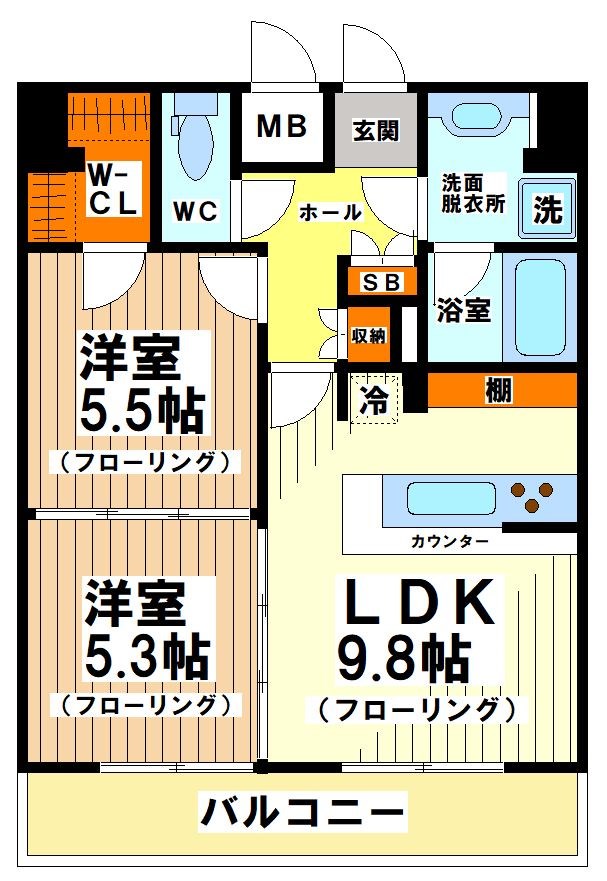 コンフォリア下北沢  間取り