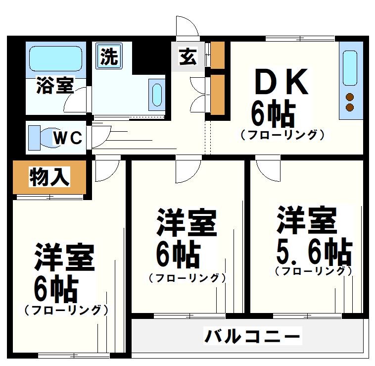 メイングリーン小川     間取り