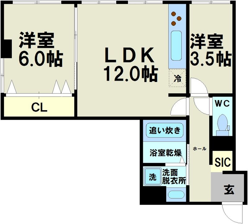 方南日卓ハイツ 間取り