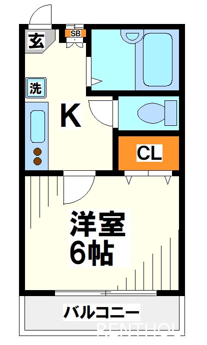 朝日二番館【東京外国語大学受験生事前予約可能物件】 間取り