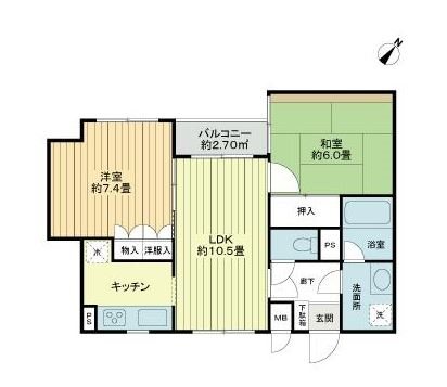 コスモ調布多摩川  間取り